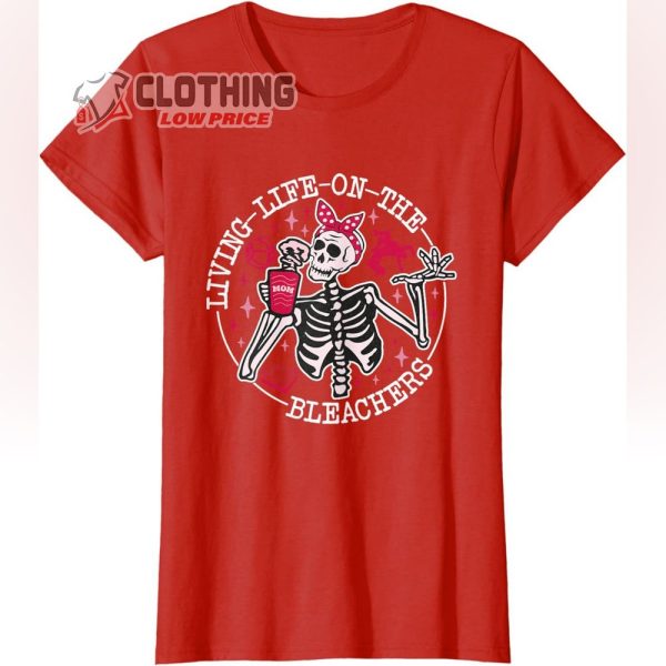 Living Life On The Bleachers, Wrestling Mom Skeleton Coffee T-Shirt