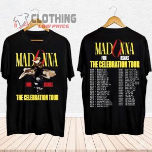 Madonna Tour 2024 Graphic T- Shirt, Madonna The Celebration 2024 Concert Shirt, Madonna Fan Gift, Madonna Tour Merch