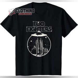 Merch Foo Fighters Flying Saucer Rock Music by Rock Off T Shirt 1