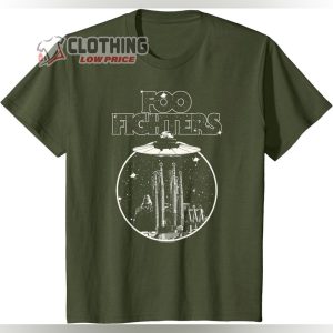 Foo Fighters Flying Saucer Rock Music by Rock Off T-Shirt