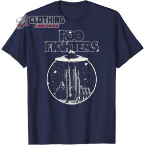 Merch Foo Fighters Flying Saucer Rock Music by Rock Off T Shirt 4
