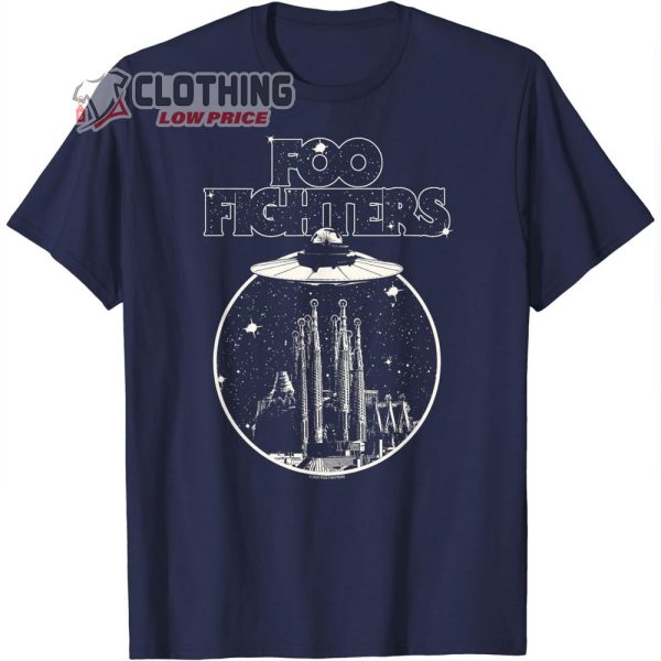Foo Fighters Flying Saucer Rock Music by Rock Off T-Shirt
