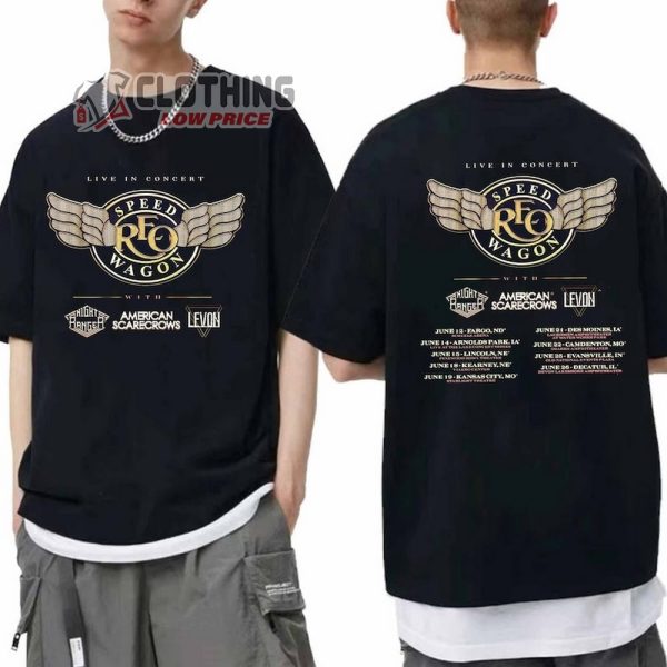 REO Speedwagon Live In Concert 2024 Merch, REO Speedwagon 2024 Tour Shirt, REO Speedwagon 2024 Tour Tickets T-Shirt