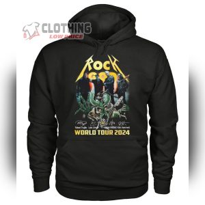 Rock God Metallica World Tour 2024 Signatures Merch, Rock God Metallica Hoodie