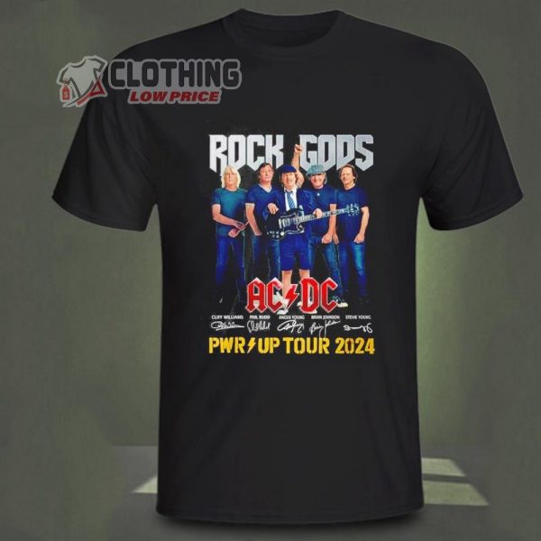 Rock Gods ACDC Pwr Up Tour 2024 Unisex T-Shirt