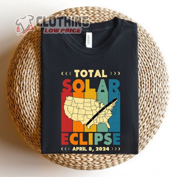 Solar Eclipse Shirt, Lunar Eclipse T- shirt, 2024 America Path Of Totality Merch