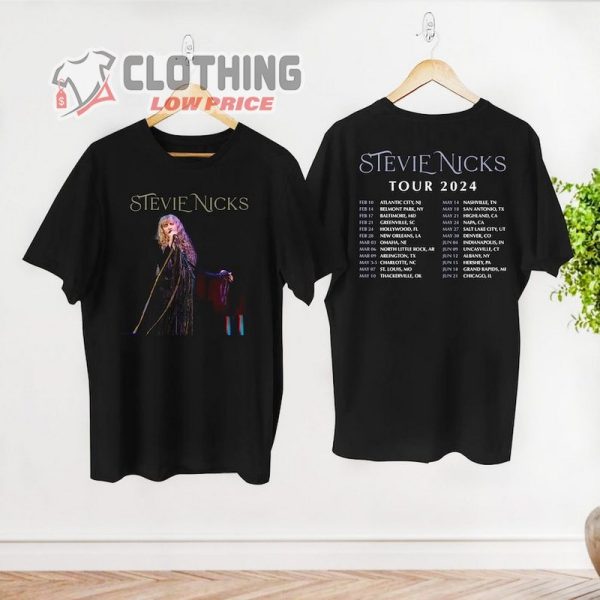 Stevie Nicks Tour 2024 Setlist Shirt, Stevie Nicks Tour Dates Shirt, Stevie Nicks 2024 Concert Tour Dates Merch