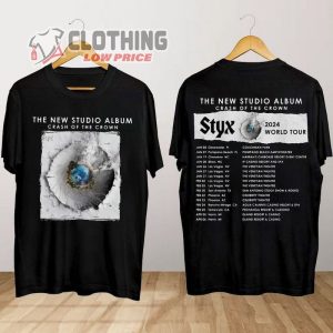 Styx The New Studio Album Crash Of The Crown Shirt, Styx Concert Shirt, Styx 2024 World Tour Shirt, Styx Tour Shirt