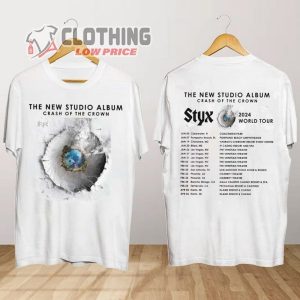 Styx The New Studio Album Crash Of The Crown Shirt Styx Concert Shirt Styx 2024 World Tour Shirt Styx Tour Shirt 2