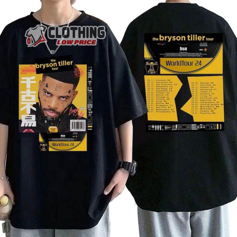 The Bryson Tiller Merch, The Bryson Tiller Dates 2024 Shirt, The Bryson