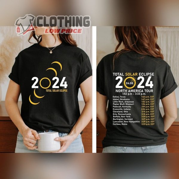 Total Solar Eclipse 2024 Shirt, April 8th 2024 Shirt, April 8, 2024 Total Solar Eclipse Merch, Eclipse Event 2024 Shirt