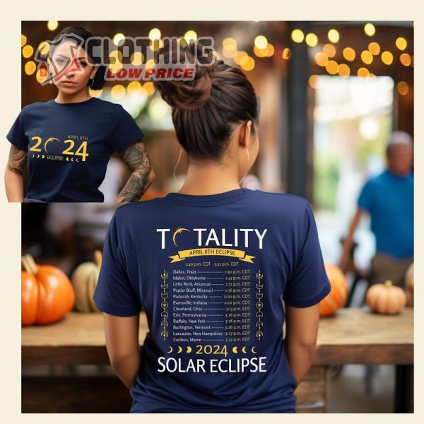 Total Solar Eclipse April 2024 Shirt, Group Eclipse Tee, 2024 Eclipse T- Shirt, American Solar Eclipse 4.8.24 T- shirt