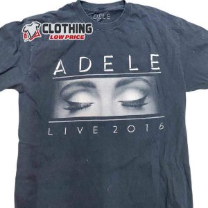 Vintage Adele T Shirt Live 2024 Tour Pop Music Singer London United Kingdom Black White Shirt 2