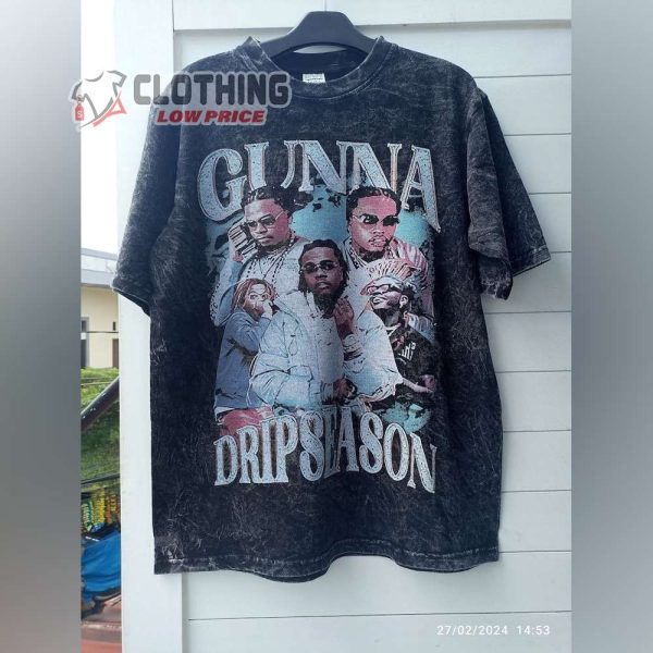 Vintage Gunna Wunna World Shirt, Drip Season Rapper Shirt