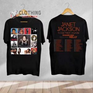 Vintage Janet Jackson Together Again Tour 2024 T Shirt Janet Jackson Shi