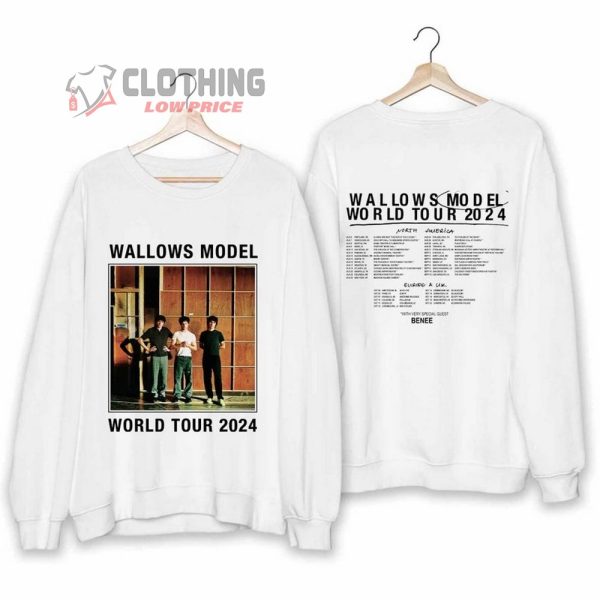 Wallows Model World Tour 2024 Merch, Wallows Band Concert 2024 With Special Guest Benee SweatShirt