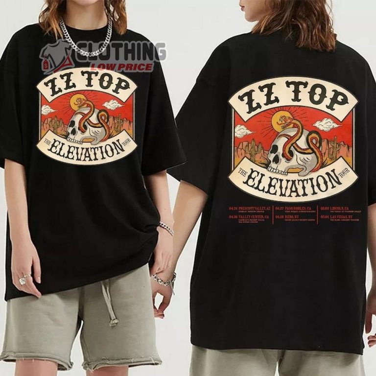 ZZ Top The Elevation Tour 2024 Merch, ZZ Top Tour 2024 Shirt, ZZ Top