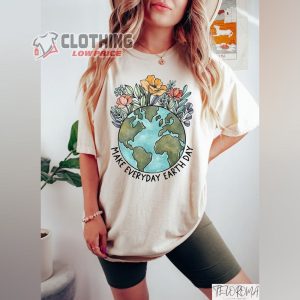 Earth Says Hello Merch, Earth Day 2024 Shirt, Flower Shirt, Earth Day Fan Gift