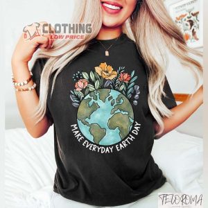 Earth Says Hello Merch, Earth Day 2024 Shirt, Flower Shirt, Earth Day Fan Gift