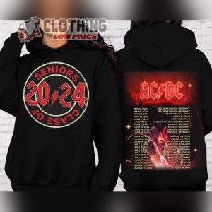 2024 ACDC Pwr Up World Tour Front And Back Shirt, Rock Band ACDC Graphic Shirt, ACDC Band Fan Gift, ACDC Merch