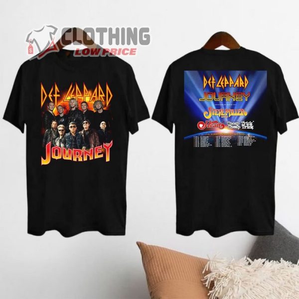 2024 Def Leppard And Journey Summer Stadium Tour Shirt, Def Leppard Fan Shirt, Journey Band Tour 2024 Shirt