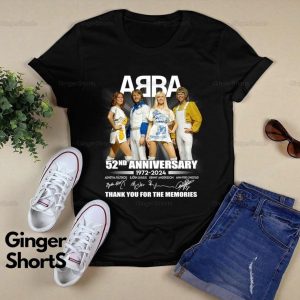 ABBA 52Nd Anniversary 1972-2024 Shirt, Thank You For The Memories Abba T- Shirt, A.Bba Band Sweatshirt