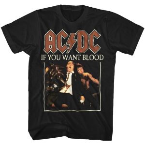 ACDC If You Want Black Adult T- Shirt, Rock Band ACDC Graphic Shirt, ACDC Merch,  ACDC Band Members Shirt
