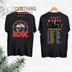 ACDC PWR Up World Tour 2024 T- Shirt, Rock Band ACDC 2024 Concert Shirt, ACDC Tour Date 2024 Shirt, ACDC Tour Merch