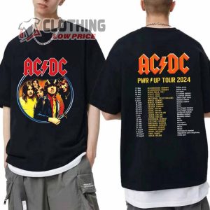 ACDC Pwr Up World Tour 2024 Shirt, Rock Band ACDC Shirt, ACDC Band Shirt, ACDC PWR Up World Tour 2024 Merch