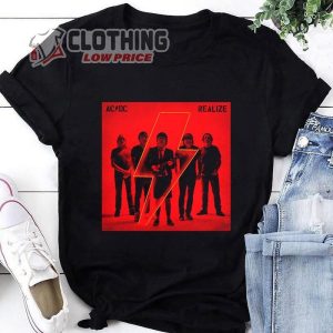 ACDC Realize T- Shirt, ACDC Shirt Fan Gifts, Acdc Album Power Up Shirt, Acdc Tour Merch
