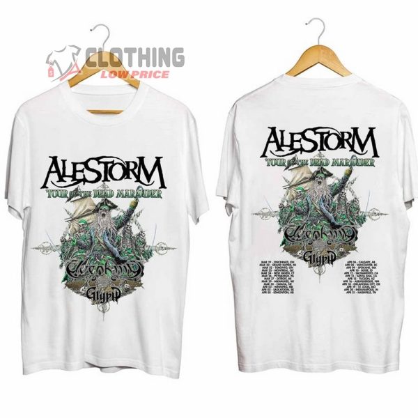 Alestorm Band Merch, Alestorm – Tour Of The Dead Marauder 2024 Unisex T-Shirt