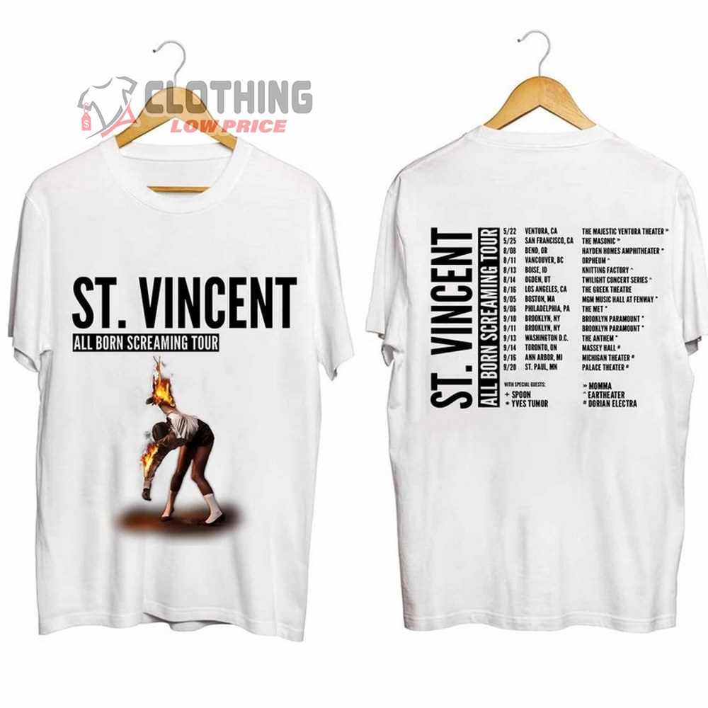 All Born Screaming Tour 2024 Merch, St. Vincent Tour Dates 2024 Shirt