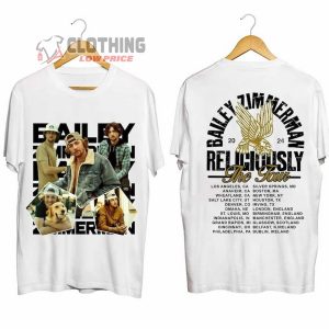 Bailey Zimmerman Shirt, Bailey Zimmerman Religiously World Tour 2024 Merch, Bailey Zimmerman Country Music World Tour 2024 T-Shirt
