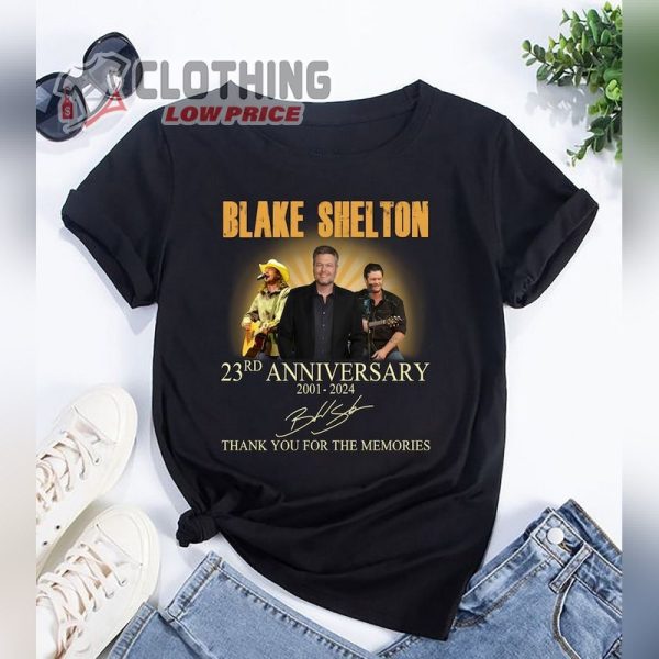 Blake Shelton 33Rd Anniversary Shirt, Signature Blake Shelton 90S Vintage Tee, Country Blake Shelton 2024 Tour Shirt, Blake Shelton Fan Gift