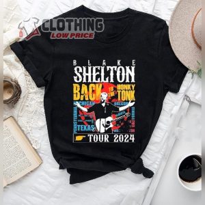 Blake Shelton Back To The Honky Tonk Tour T- Shirt, Blake Shelton 2024 Tour Shirt, Blake Shelton Fan Gifts