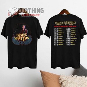 Blake Shelton Country Music Shirt, Blake Shelton 2024 Back To The Honky Tonk Tour Shirt, Blake Shelton Tour Merch