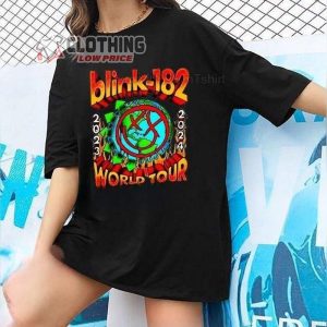 Blink 182 Shirt, Blink 182 The World Tour 2024, Music Tour Shirt, Blink 182 Gift For Fan