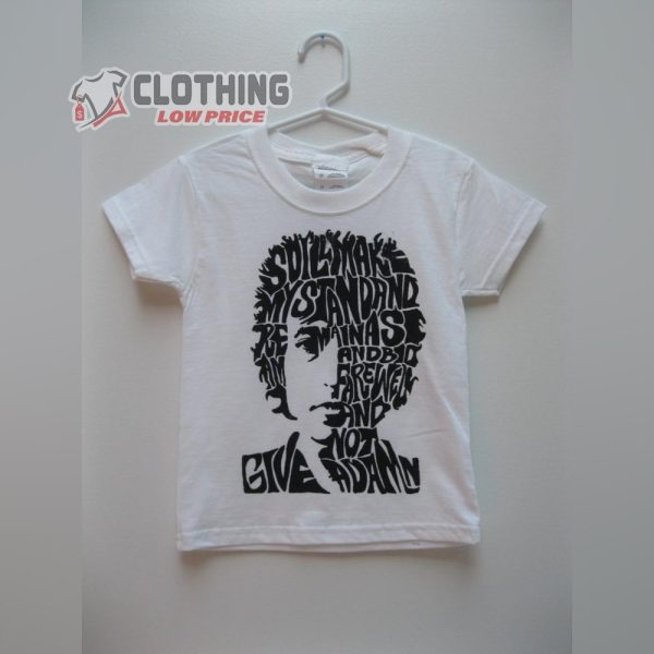 Bob Dylan Kids T-Shirt  Hand Printed Graphic Tee Unisex Toddler Baby Kid