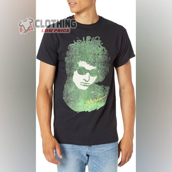 Bob Dylan Men’s Standard Green Illustration