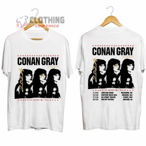 Conan Gray Australia Tour 2024 Merch, Found Heaven On Tour 2024 Australia Shirt, Found Heaven Lyrics Conan Gray T-shirt