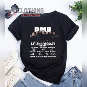 Dave Matthews Band 33 Years Shirt, Dave Matthews Band Tour 2024 Shirt, Dave Matthews Band Fan Gift