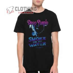 Deep Purple Smoke On The Water T- Shirt, Deep Purple Album Cover T Shirt, Deep Purple Merch