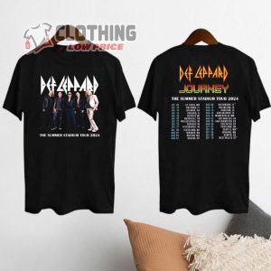 Def Leppard And Journey 2024 Summer Stadium Tour Shirt, Def Leppard Fan Shirt, Journey Band Tour 2024 Shirt, Def Leppard Shirt
