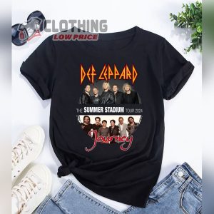 Def Leppard And Journey 2024 Tour T- Shirt, The Summer Stadium Tour 2024 Shirt, Def Leppard Fan Shirt, Journey Band Merch