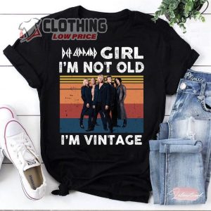 Def Leppard Lovers I’M Not Old I’M Vintage T- Shirt, Def Leppard Shirt, Music Lover Gift