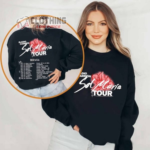 Eladio Carrion Sol Maria Tour 2024 Merch, Eladio Carrion Tour 2024 Espana SweatShirt, Eladio Carrion 2024 Tour T-Shirt