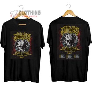 Fit For An Autopsy Tour 2024 Merch, Fit For An Autopsy Sylosis UK And EU Tour 2024 T-Shirt