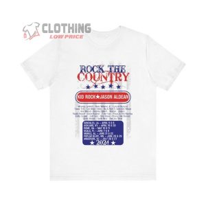 Jason Aldean And Kid Rock Rock The Country 2024 Concert T shirt