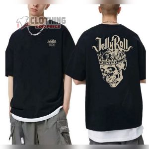 Jelly Roll Whitsitt Chapel Crown Skull Merch, The Beautifully Broken Tour 2024 Shirt, Jelly Roll Fan Gift T-shirt