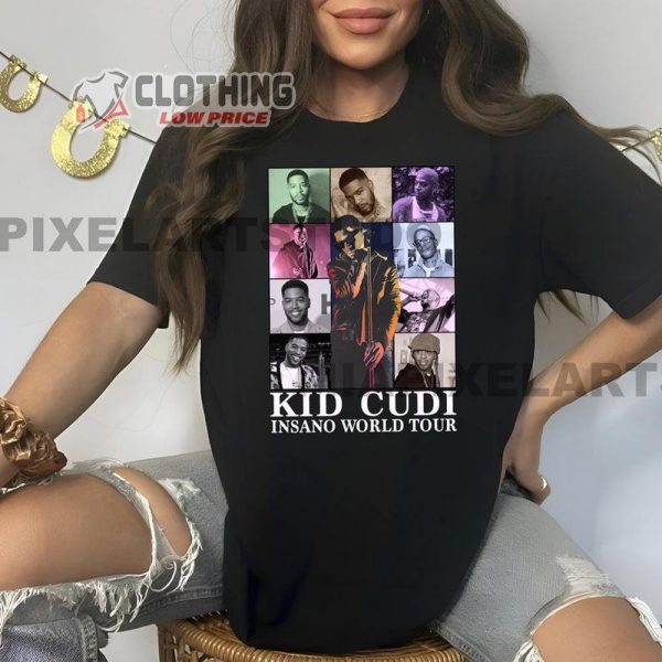 Kid Cudi T-Shirt Insano World Tour T-Shirt, Kid Cudi Merch Kid Cudi Concert